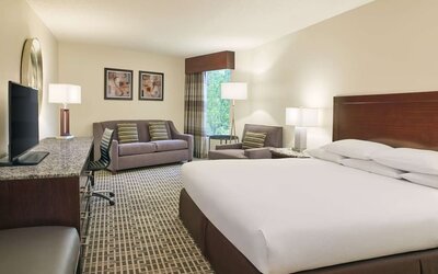 Day use room with TV at DoubleTree By Hilton Houston Intercontinental Airport.