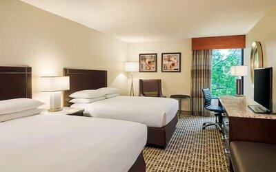 Day use room with TV at DoubleTree By Hilton Houston Intercontinental Airport.