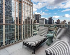 Rooftop seating at The Draper New York.