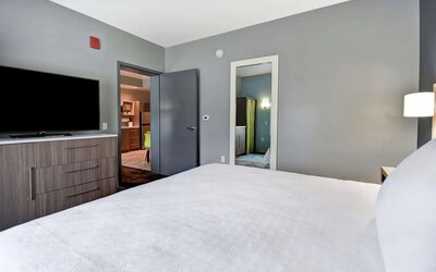Day use room at Home2 Suites By Hilton San Francisco Airport North.