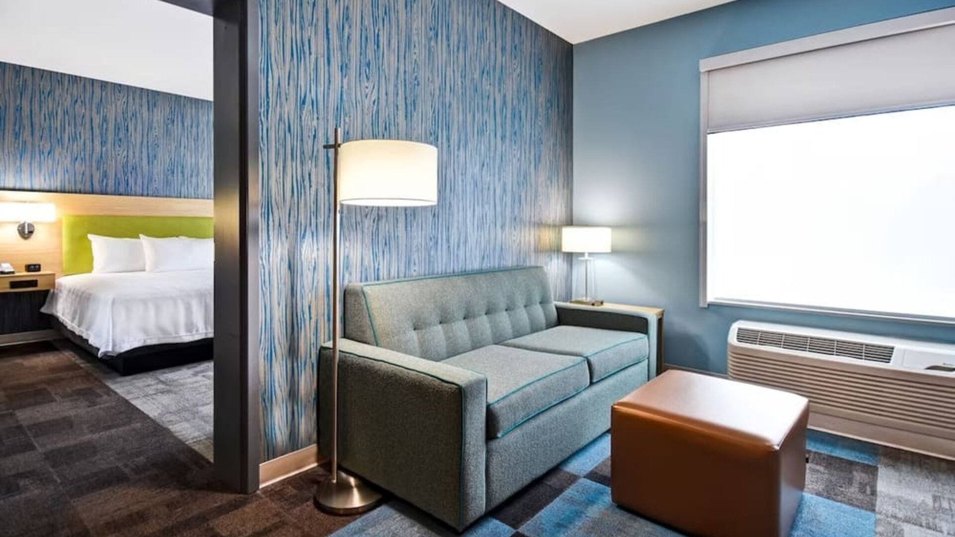 Day use room at Home2 Suites By Hilton San Francisco Airport North.