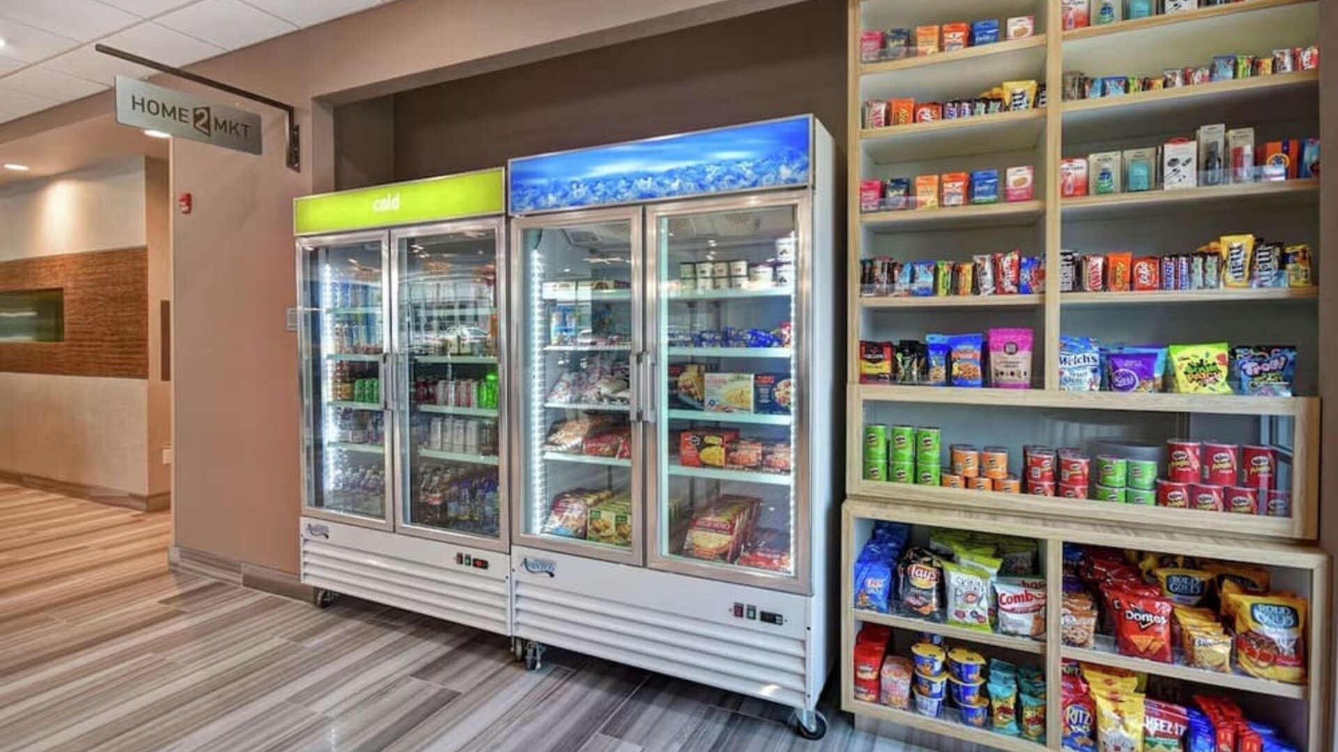 Snack bar at Home2 Suites By Hilton San Francisco Airport North.