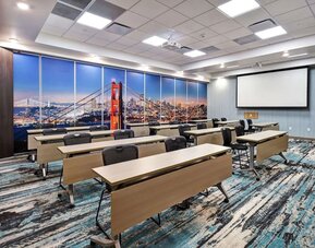 Meeting room at Home2 Suites By Hilton San Francisco Airport North.