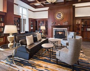 Lobby lounge at The Inn At Penn, A Hilton Hotel.