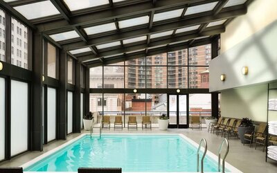 Indoor pool at DoubleTree By Hilton Philadelphia Center City.