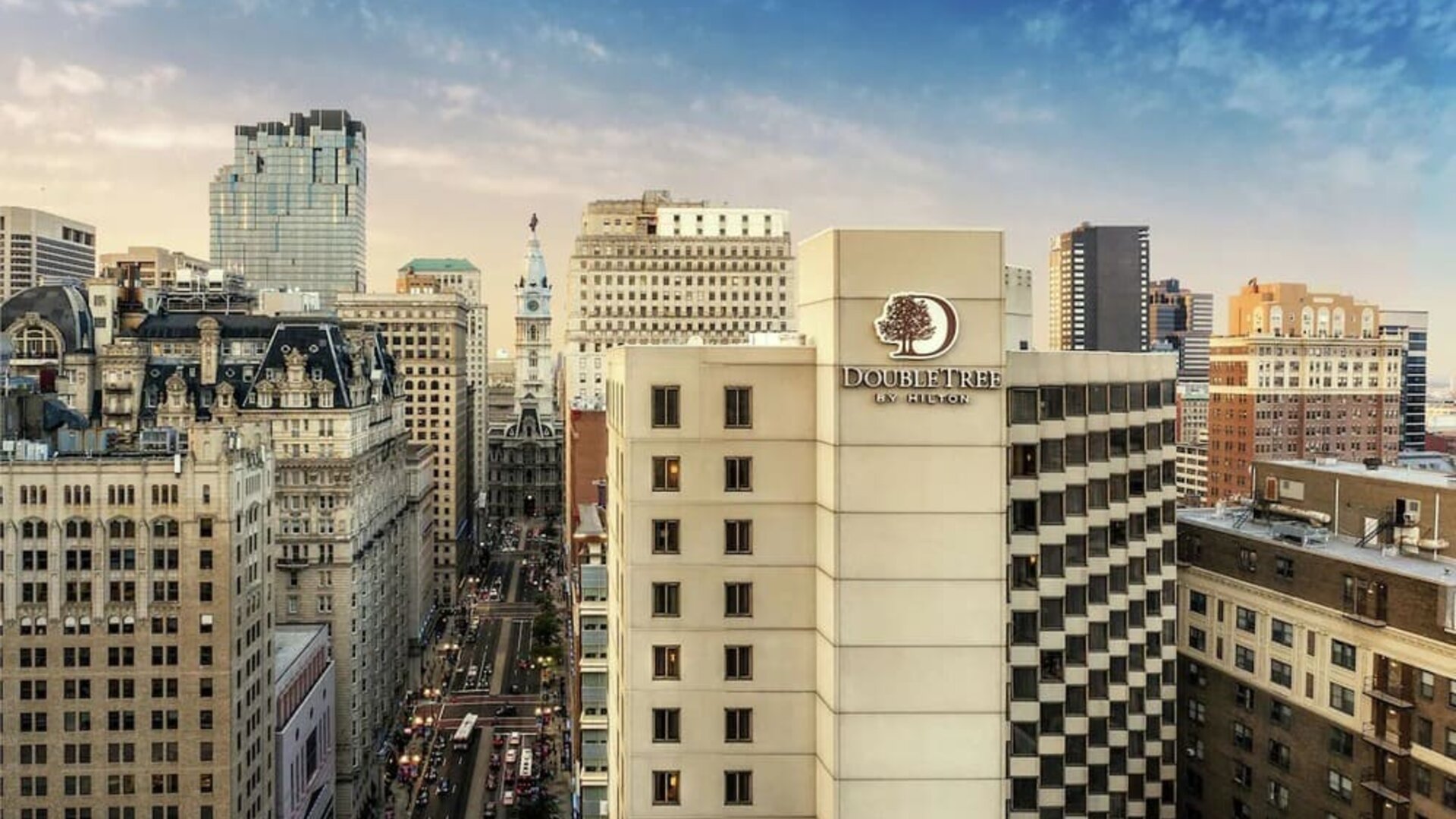 City views at DoubleTree By Hilton Philadelphia Center City.