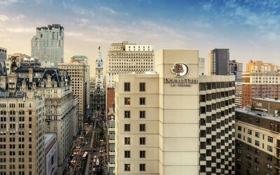 City views at DoubleTree By Hilton Philadelphia Center City.