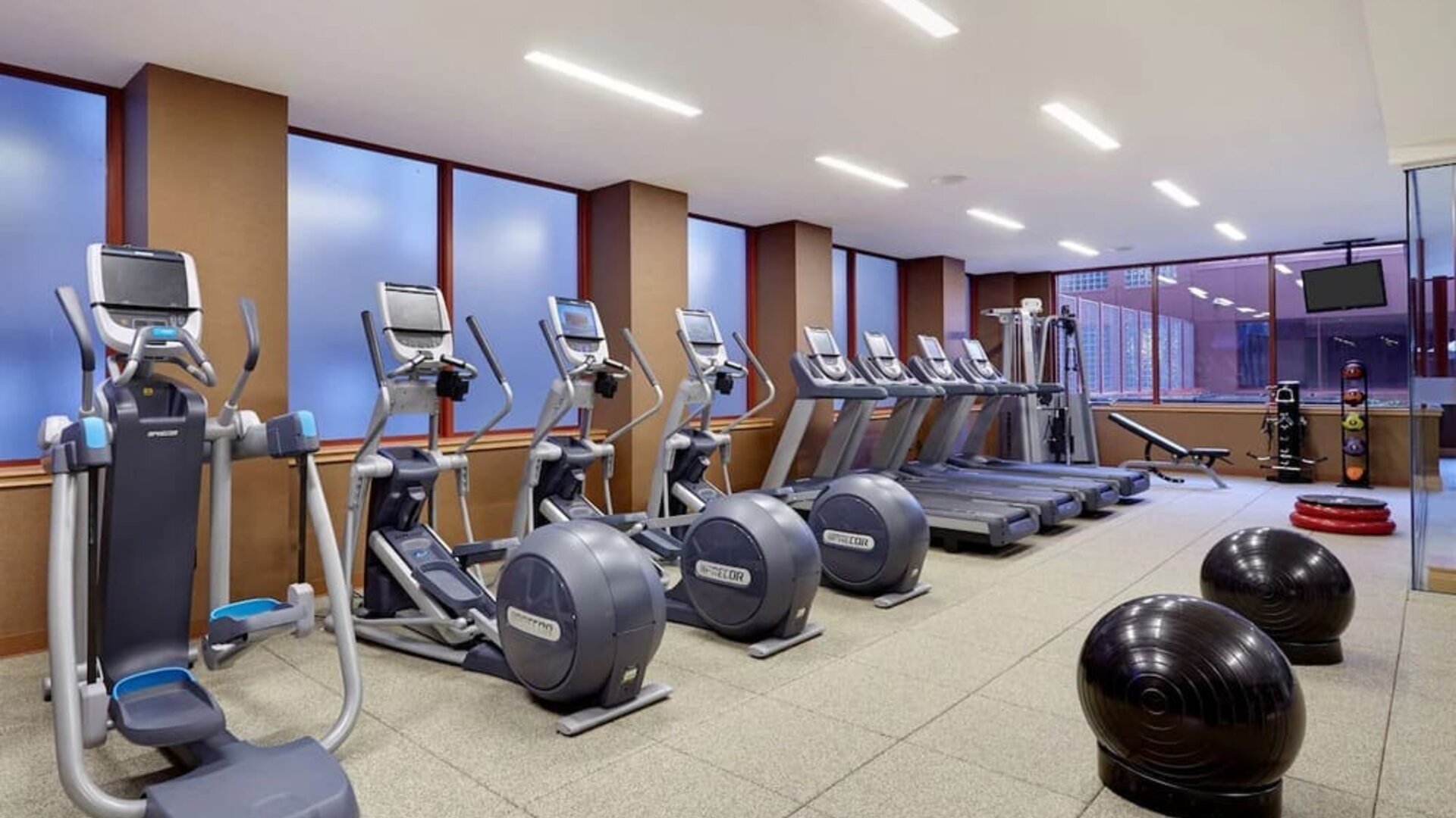 Gym at DoubleTree By Hilton Philadelphia Center City.