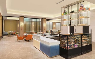 Restaurant at Hilton Garden Inn Surat City Centre.