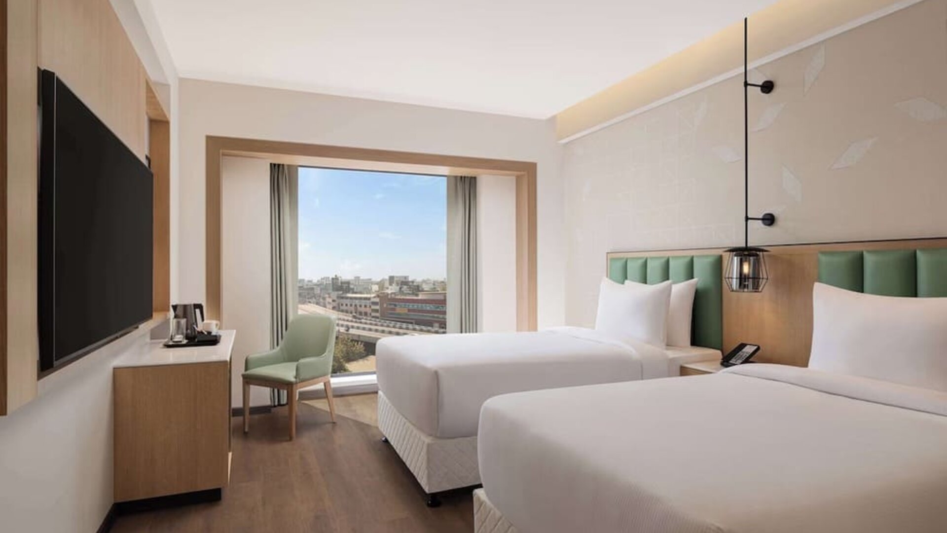 Day use room at Hilton Garden Inn Surat City Centre.