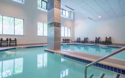 Indoor pool at Embassy Suites By Hilton Washington DC Georgetown.