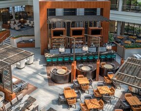 Lounge and coworking space at Embassy Suites By Hilton Washington DC Georgetown.