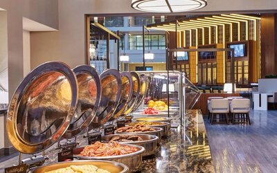Dining room at Embassy Suites By Hilton Washington DC Georgetown.