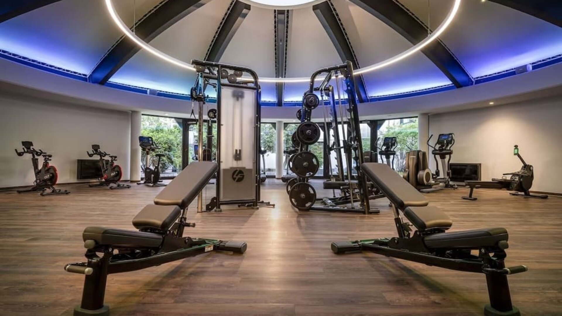 Fitness center at DoubleTree By Hilton Berlin Ku'damm.