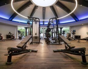 Fitness center at DoubleTree By Hilton Berlin Ku'damm.