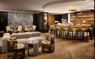 Hotel bar at Hilton Heidelberg.