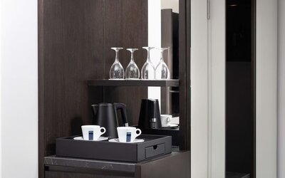 Coffee station at Hilton Heidelberg.