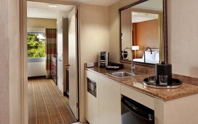 Day use room at Embassy Suites By Hilton Parsippany.