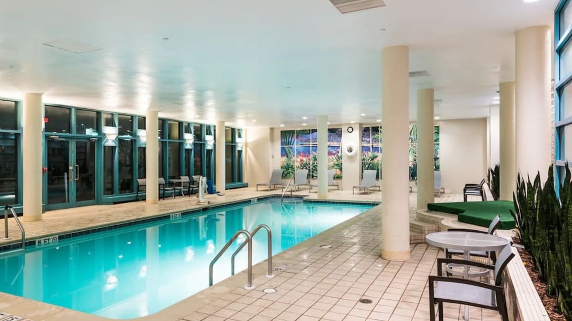 Indoor pool at Embassy Suites By Hilton Parsippany.