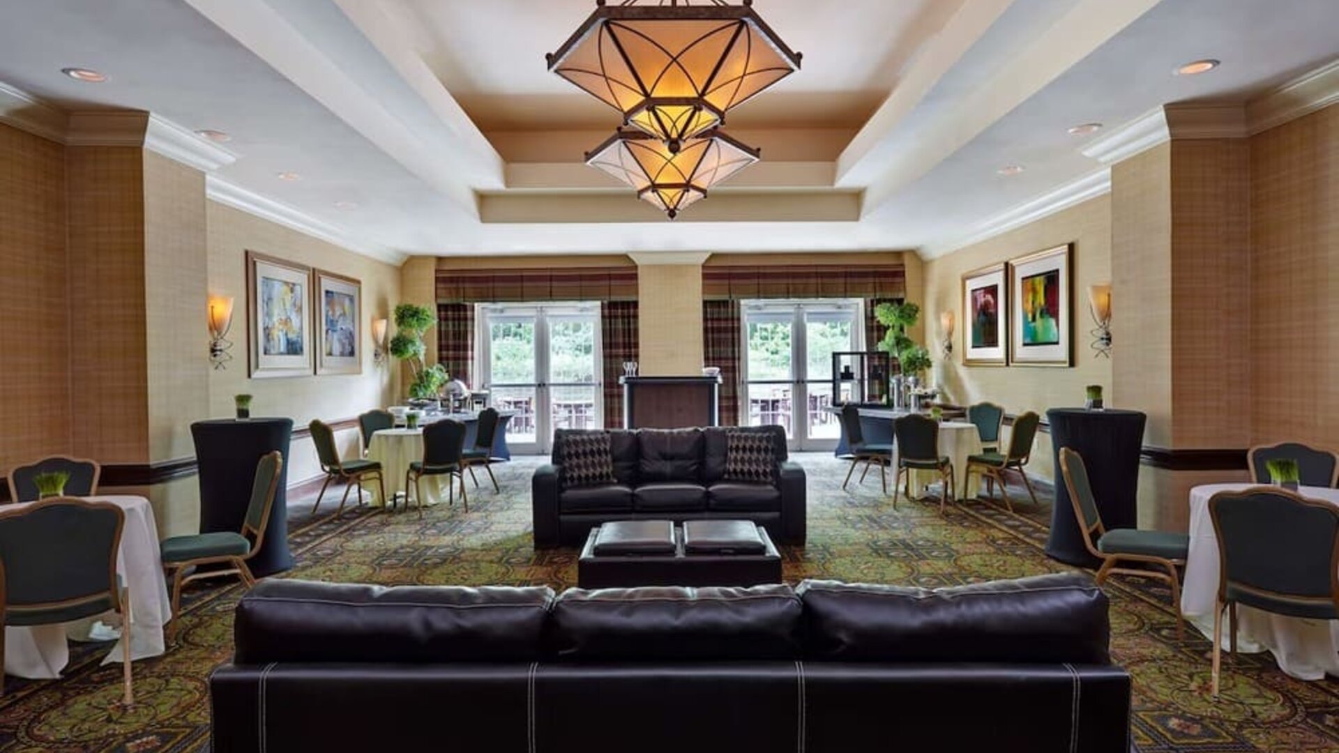 Coworking space at Embassy Suites By Hilton Parsippany.