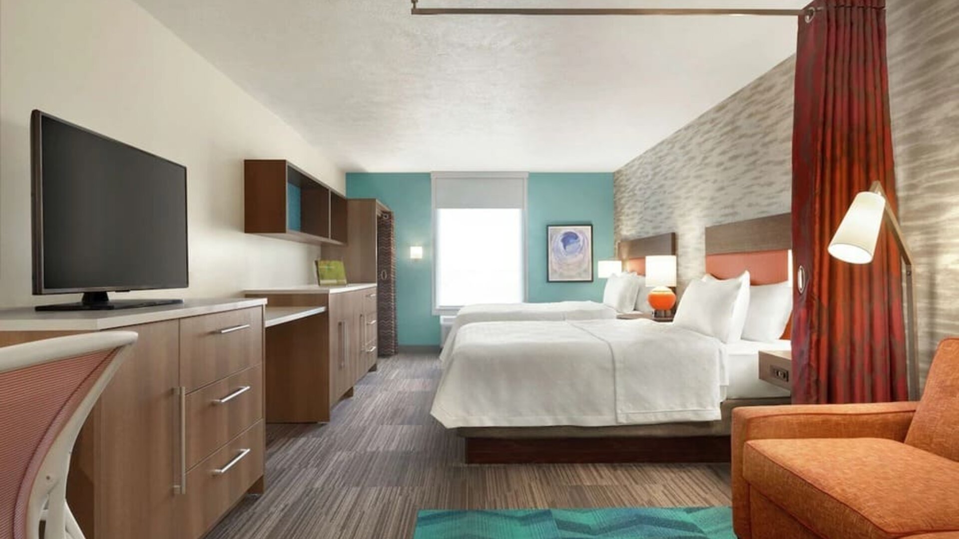 Day use room at Home2 Suites By Hilton Miami Doral West Airport.