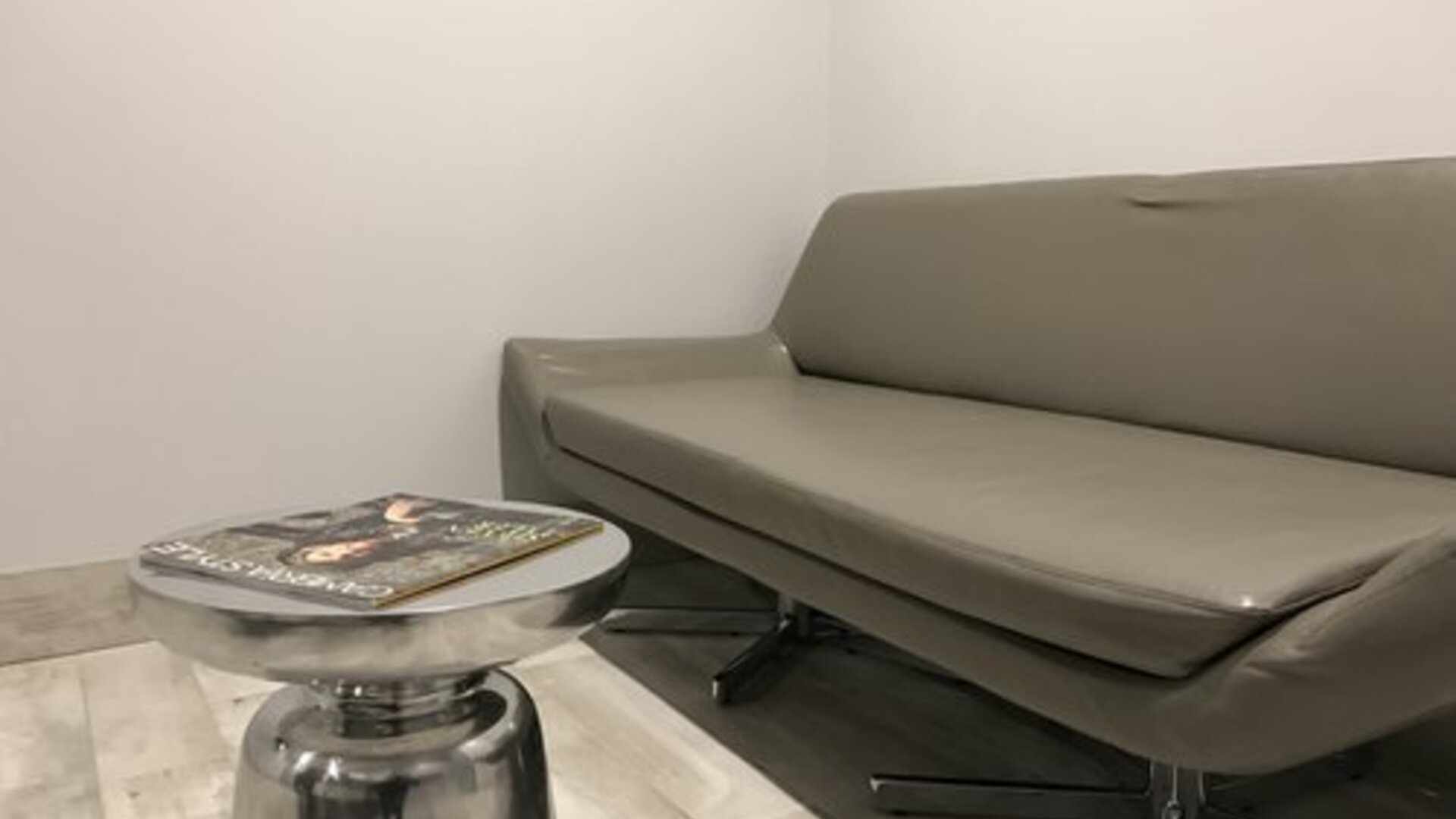 Sofa inside day use room at Ramsey Inn & Suites.