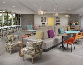 Coworking space at Home2 Suites By Hilton Miami Doral West Airport.