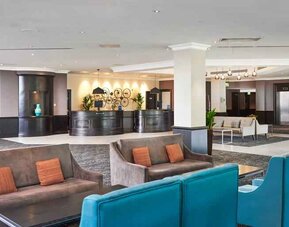 Lobby seating at DoubleTree By Hilton Coventry.