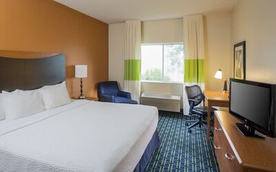 Day use room at Fairfield Inn & Suites Joliet North/Plainfield.