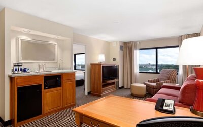 Day use room at Hilton Chicago/Oak Brook Suites.