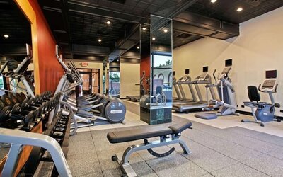 Gym at Hilton Chicago/Oak Brook Suites.