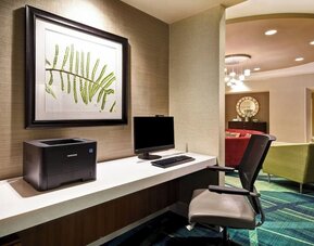 Business center at SpringHill Suites Baltimore BWI Airport.