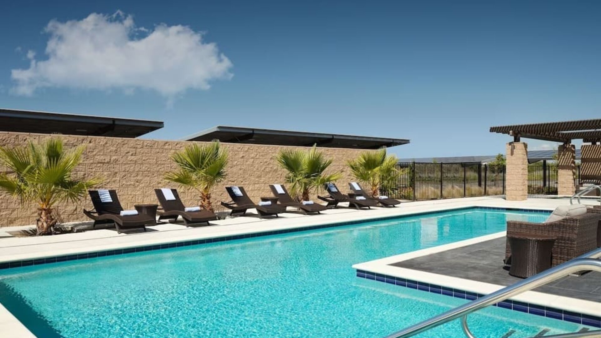 Outdoor pool at SpringHill Suites By Marriott Milpitas.