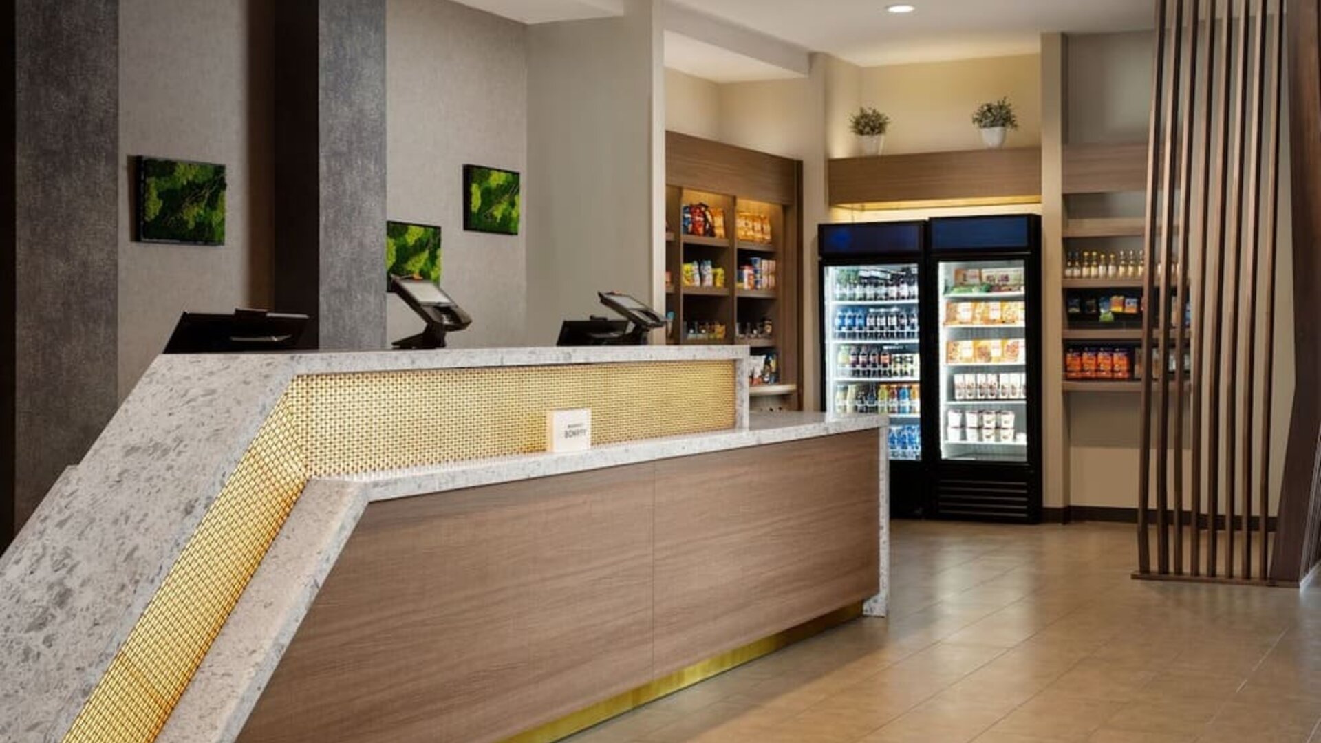 Reception desk at SpringHill Suites By Marriott Milpitas.