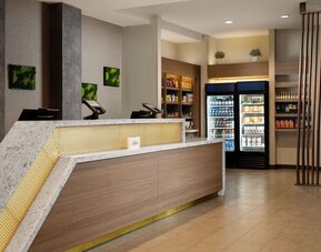 Reception desk at SpringHill Suites By Marriott Milpitas.