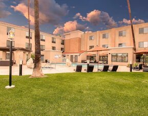 Outdoor pool at Holiday Inn Express Hotel & Suites Carlsbad Beach.