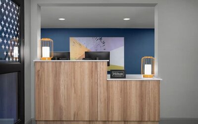 Reception desk at Spark By Hilton Tucson Airport.