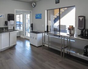 Kitchen available at Capri Suites Anaheim.