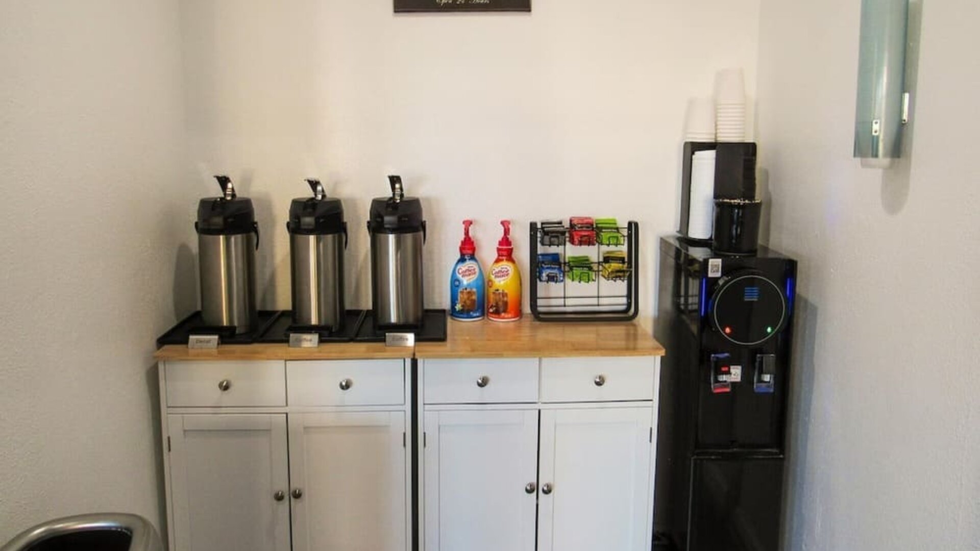 Coffee station at Capri Suites Anaheim.