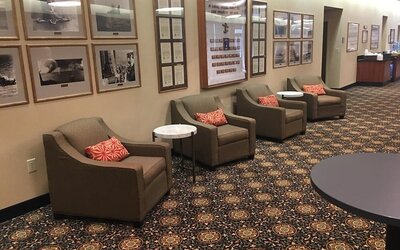 Lobby seating at Maritime Conference Center.