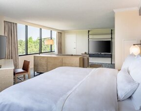 Guest room with living room at Westin Atlanta Airport Hotel.