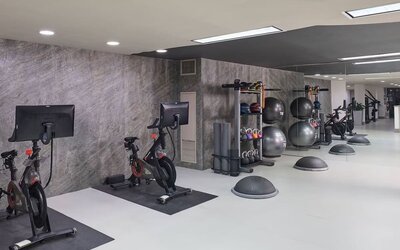 Well-equipped fitness center available at Westin Atlanta Airport Hotel.