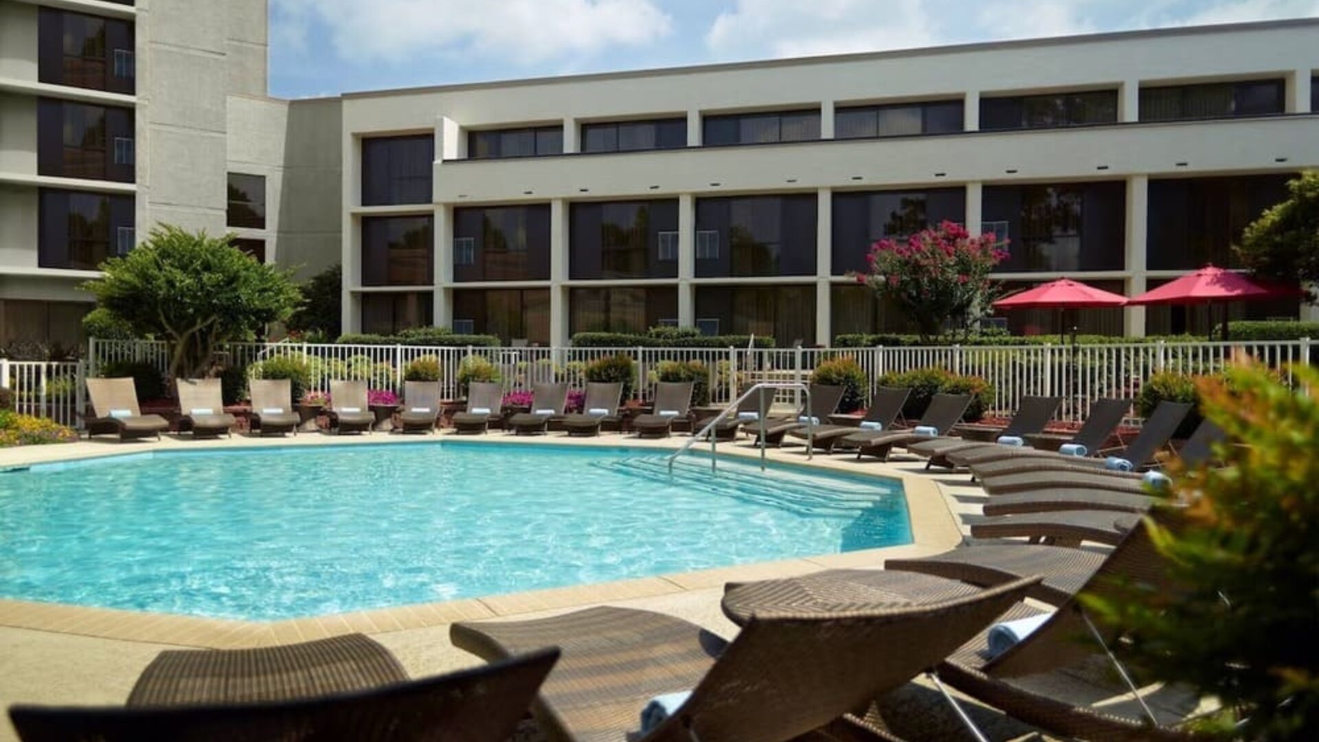 Refreshing outdoor pool at Atlanta Marriott Northwest At Galleria.