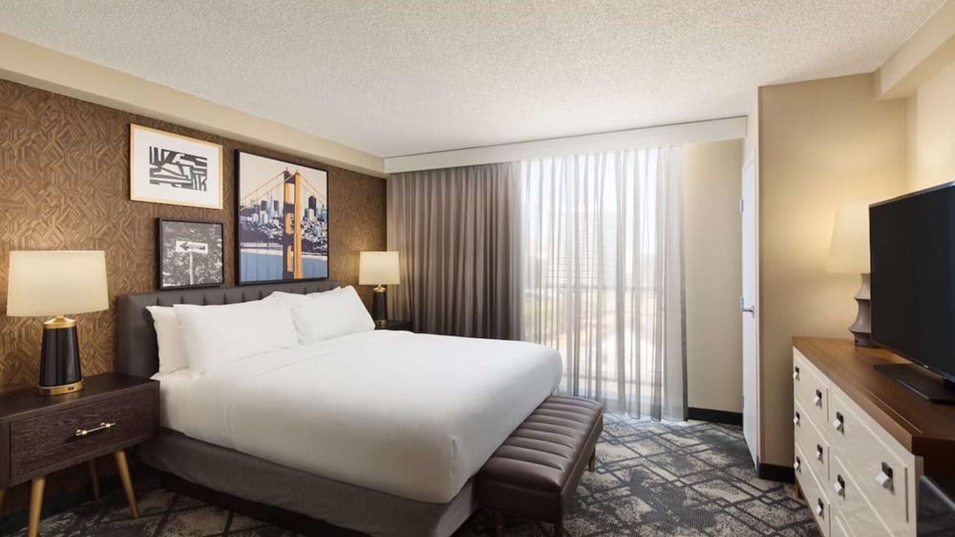 Day use room with natural light at Embassy Suites by Hilton San Francisco Airport.