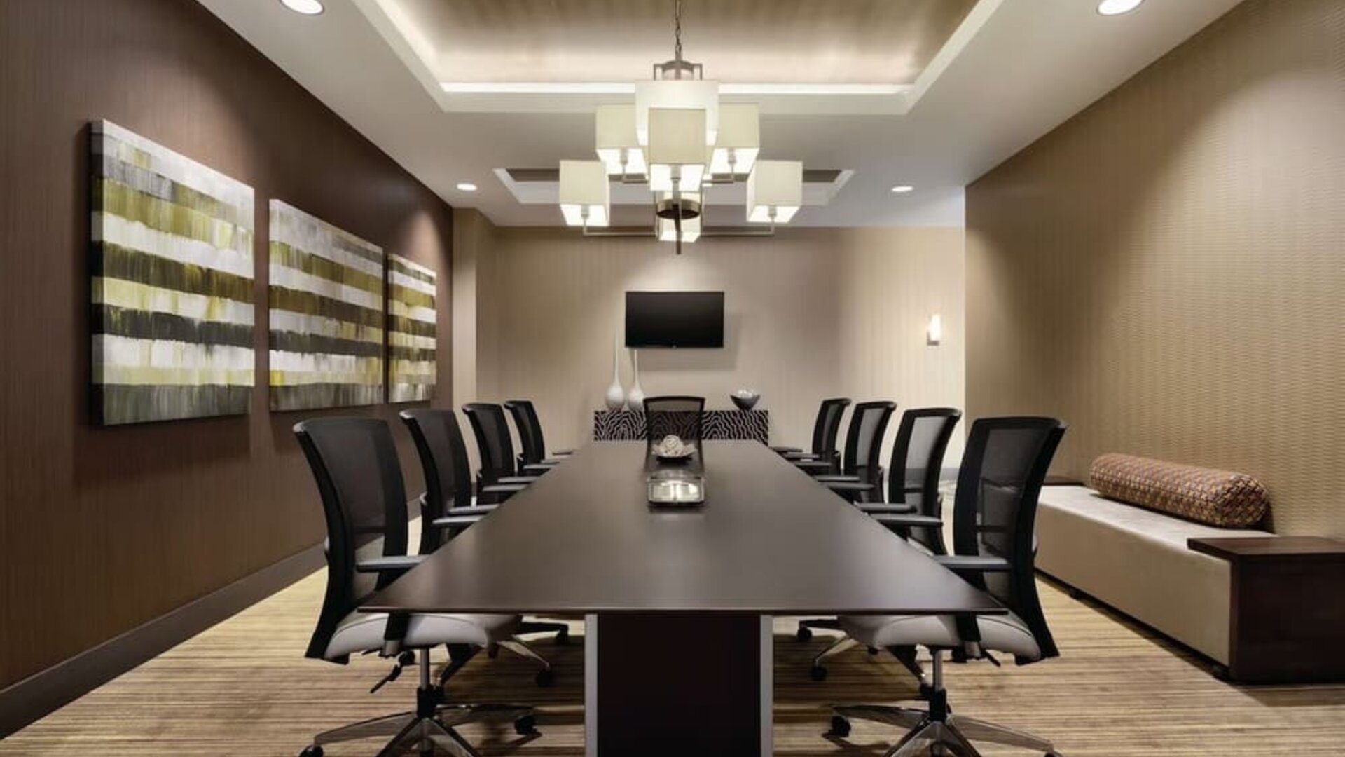 Professional meeting room at Hilton Garden Inn Calgary Downtown.