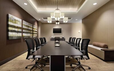 Professional meeting room at Hilton Garden Inn Calgary Downtown.