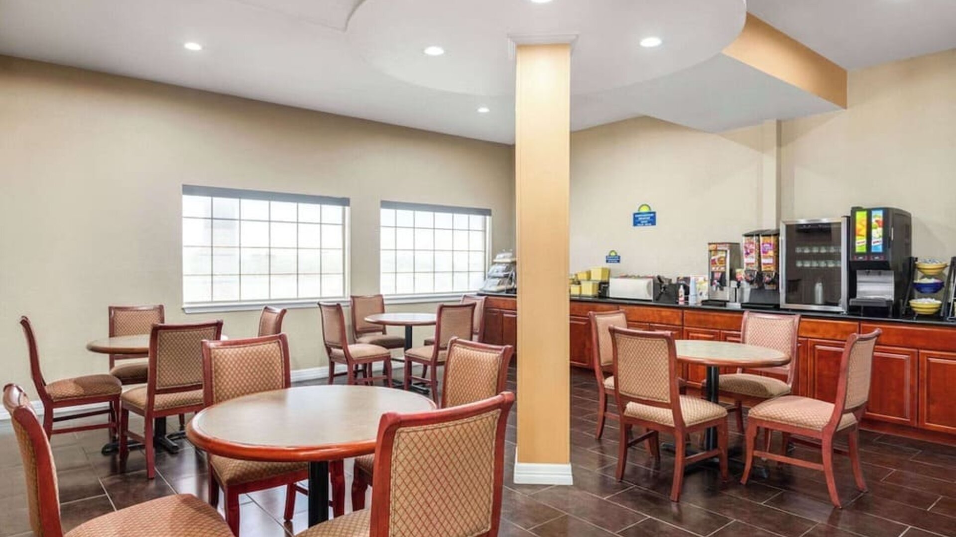 Dining room at Days Inn By Wyndham San Antonio Near Fiesta Park.