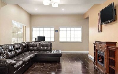 Lounge at Days Inn By Wyndham San Antonio Near Fiesta Park.