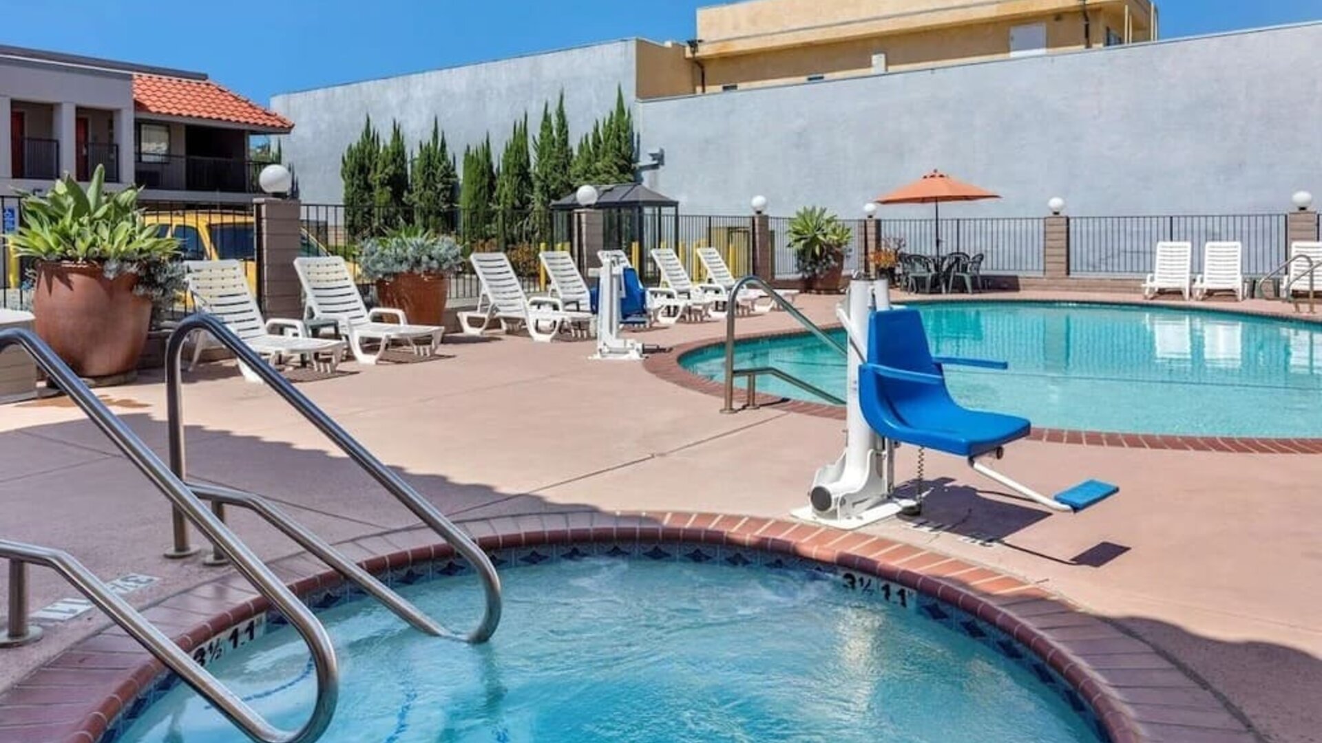 Outdoor pool at The Hills Inn Eagle Rock.