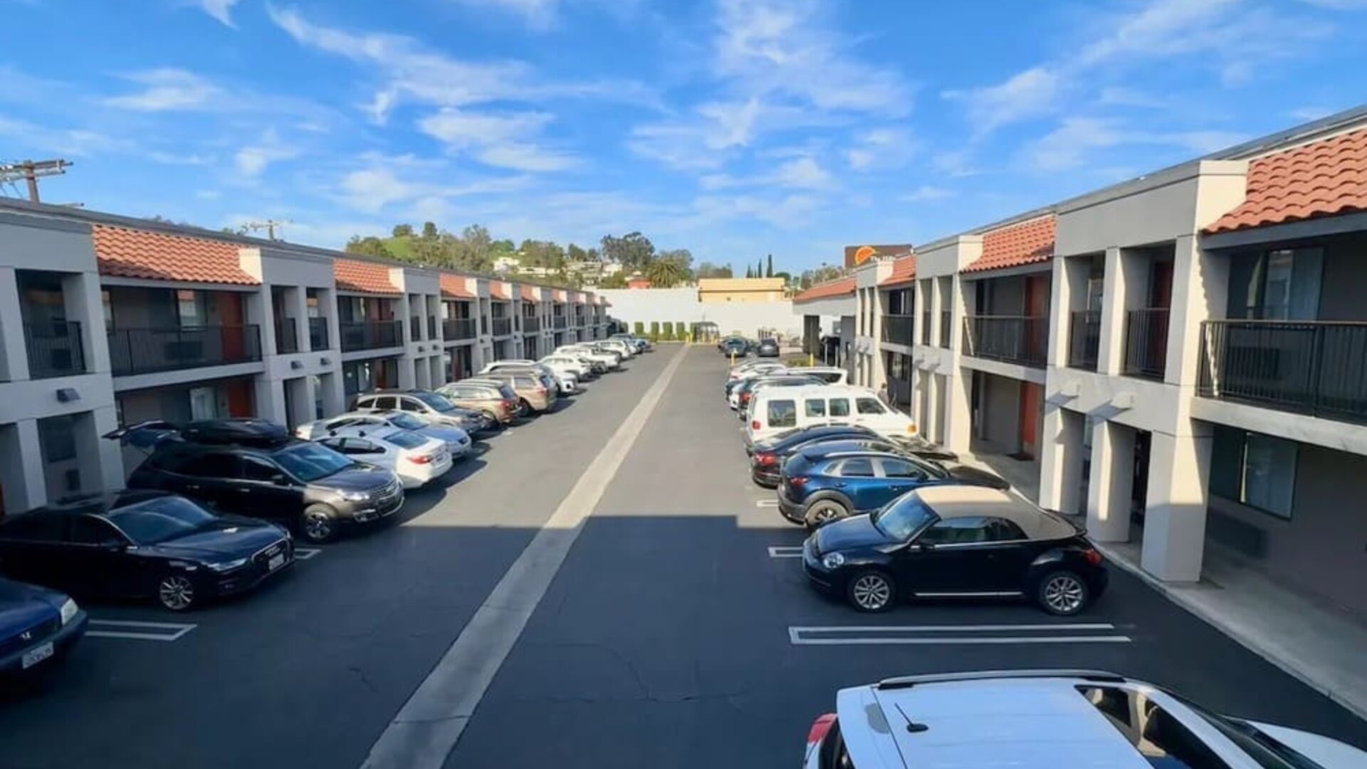 Parking at The Hills Inn Eagle Rock.